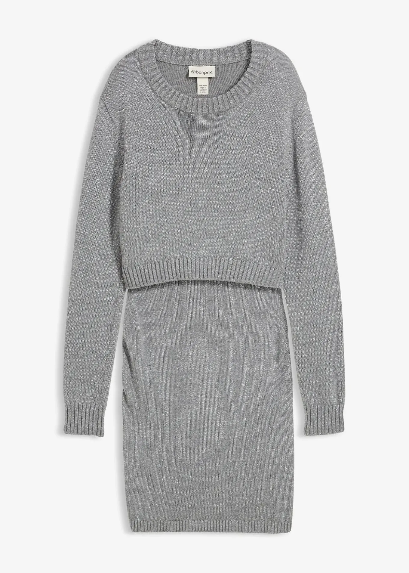 Ensemble de grossesse pull et jupe en coton avec fil brillant