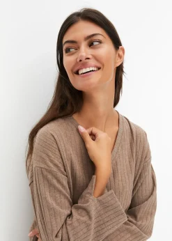 Ensemble d’intérieur à jambe large en matière côtelée douce