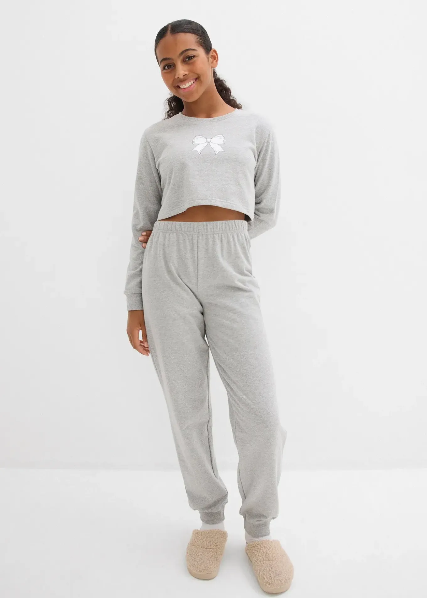 Ensemble d’intérieur en coton mélangé avec un sweat court