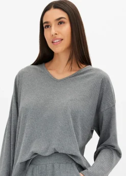 Ensemble d'intérieur en matière côtelée douce