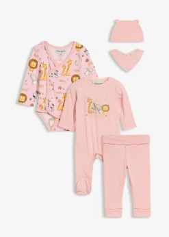 Ensemble naissance 5 pièces 100% coton