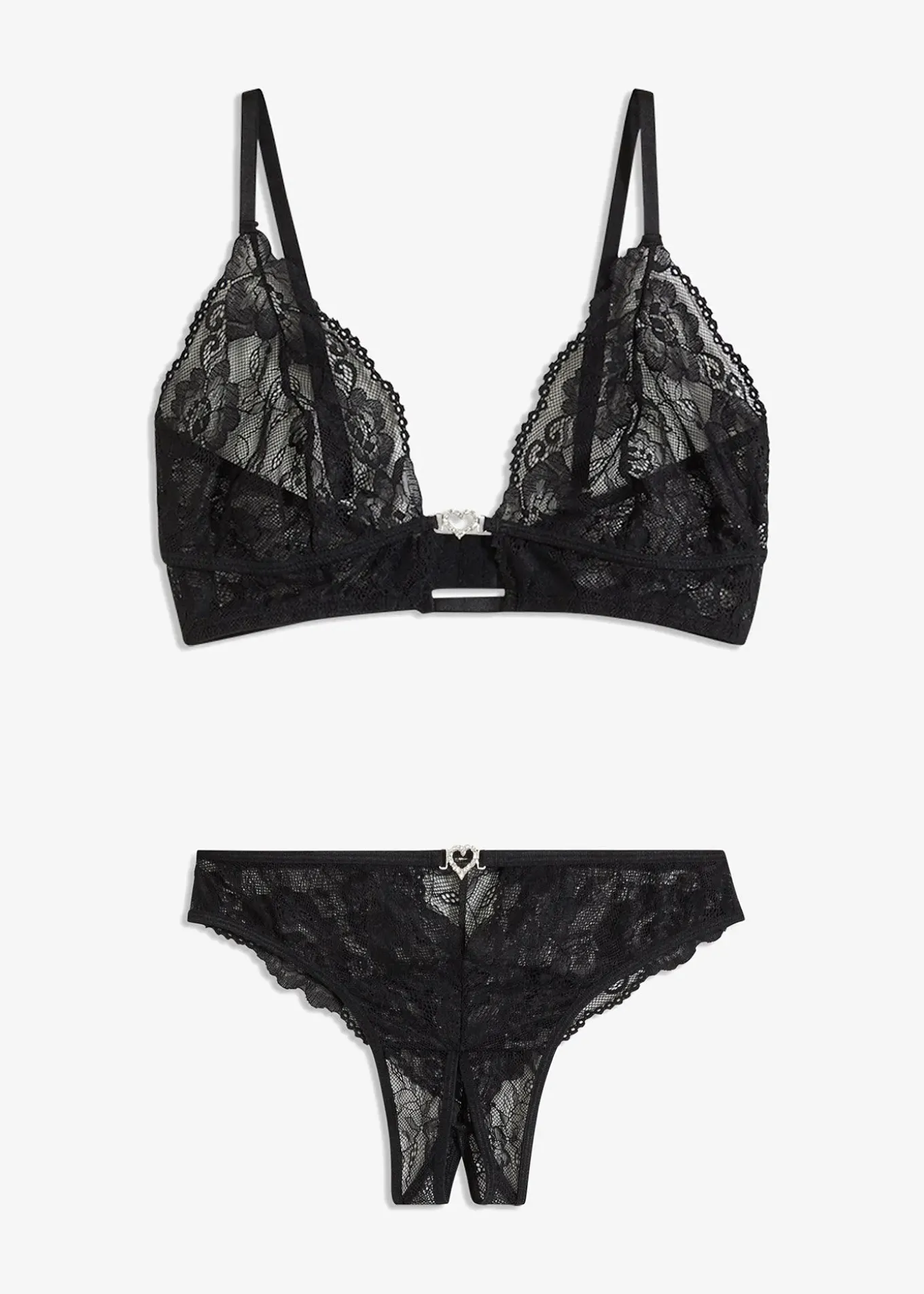 Ensemble soutien-gorge brassière et string ouvert