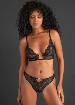Ensemble soutien-gorge brassière et string ouvert