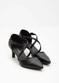 Escarpins à brides croisées et talon fin