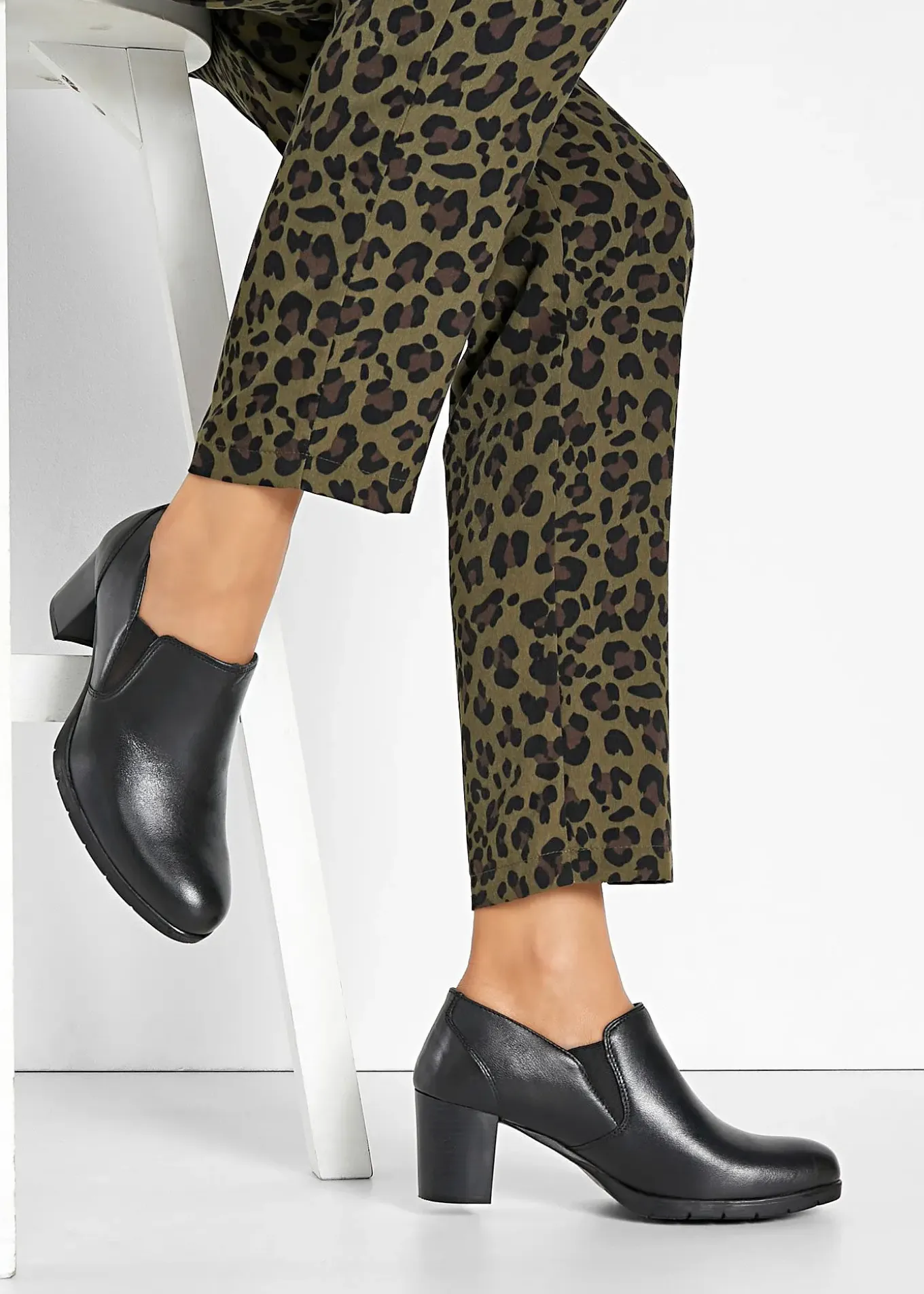 Escarpins emboîtants en cuir