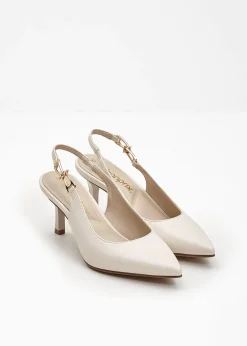 Escarpins slingback à petit talon fin