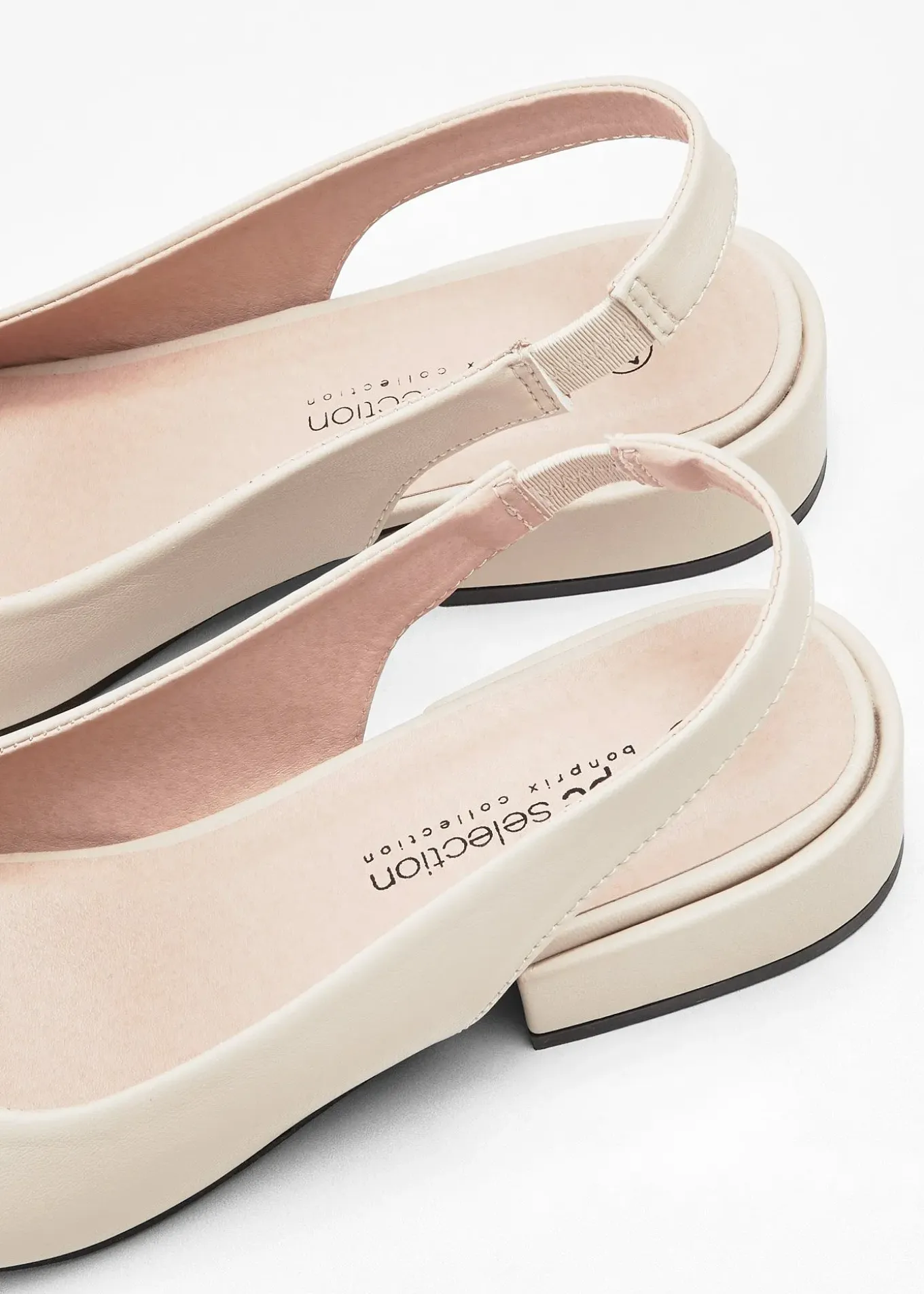 Escarpins slingback à talon plat