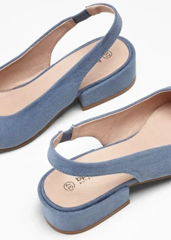 Escarpins slingback à talon plat