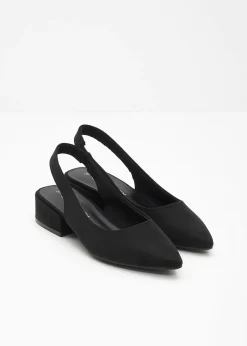 Escarpins slingback à talon plat