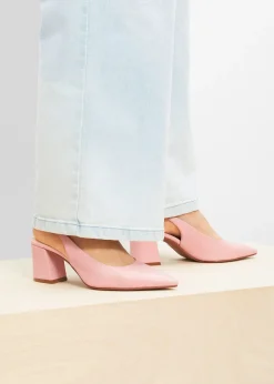 Escarpins slingback à talon carré