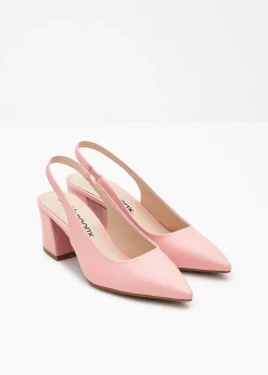 Escarpins slingback à talon carré