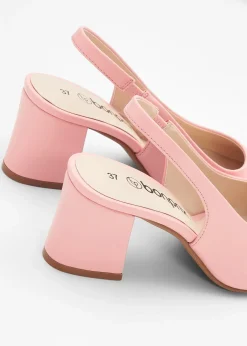 Escarpins slingback à talon carré