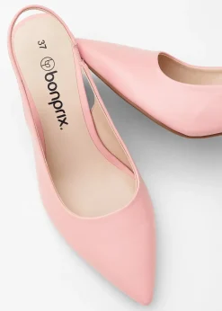 Escarpins slingback à talon carré