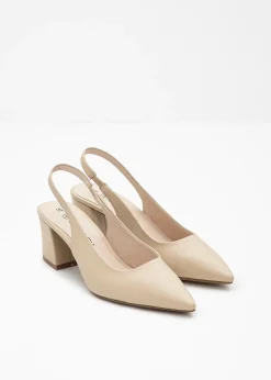 Escarpins slingback à talon carré