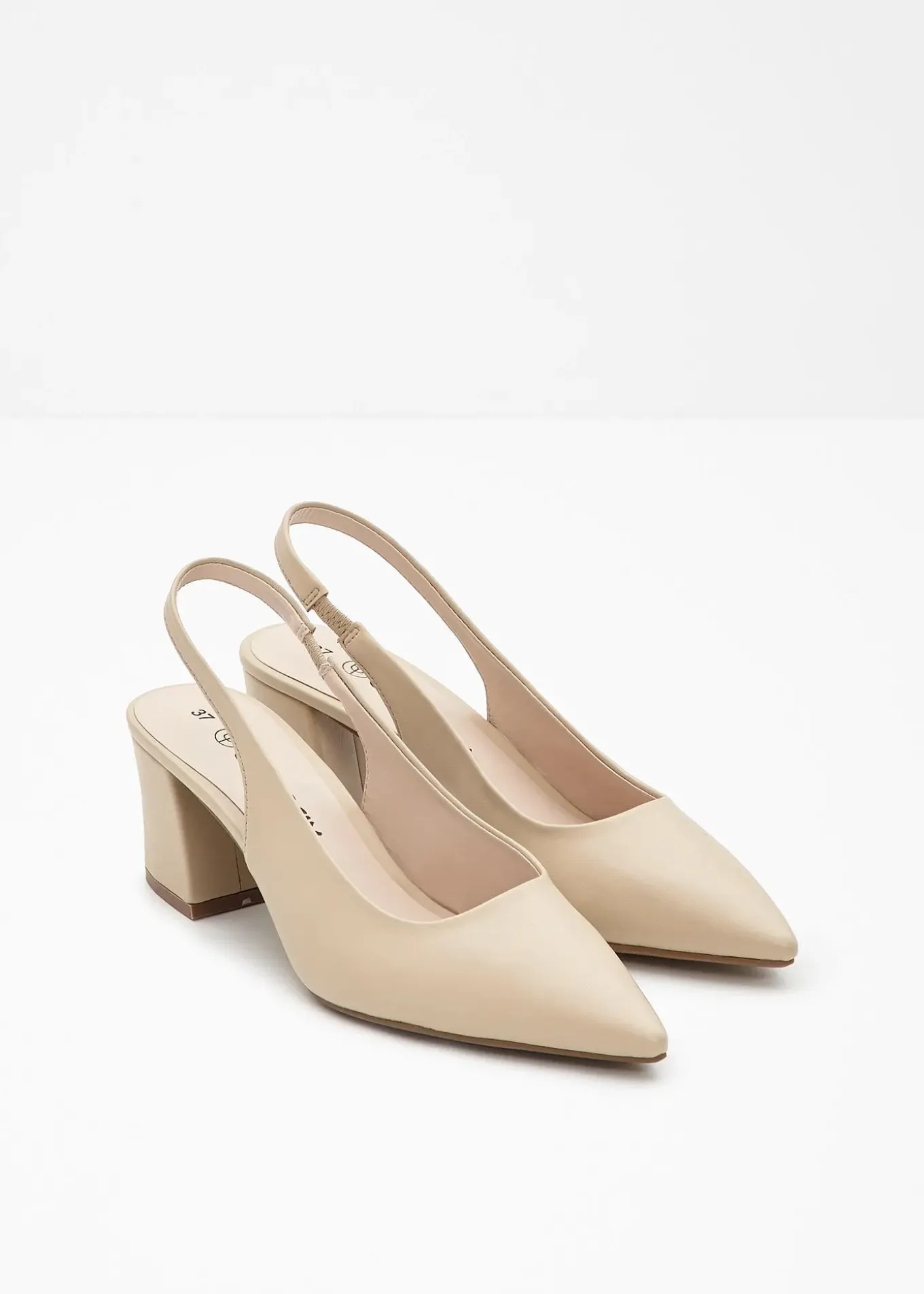 Escarpins slingback à talon carré