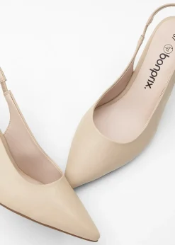 Escarpins slingback à talon carré