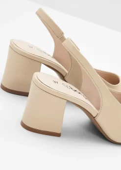 Escarpins slingback à talon carré