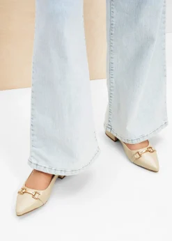 Escarpins slingback à talon plat