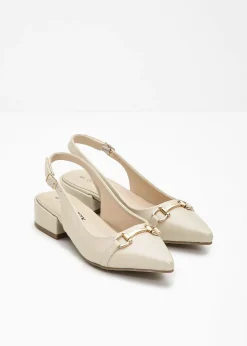 Escarpins slingback à talon plat