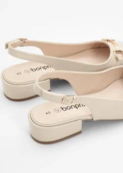 Escarpins slingback à talon plat