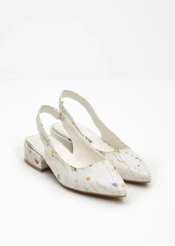 Escarpins slingback à talon plat