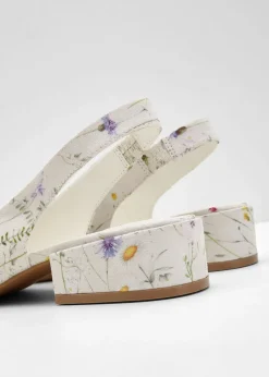 Escarpins slingback à talon plat