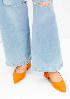 Escarpins slingback à talon plat