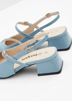 Escarpins slingback avec bride devant