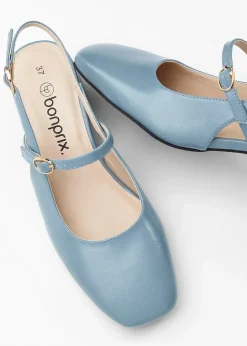 Escarpins slingback avec bride devant