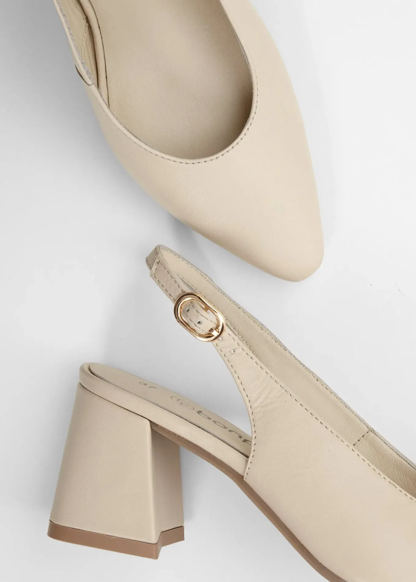 Escarpins slingback en cuir