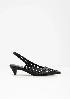 Escarpins slingback perforés