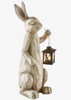 Figurine déco lapin avec lanterne