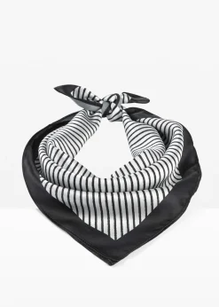 Foulard rayé en velours éponge