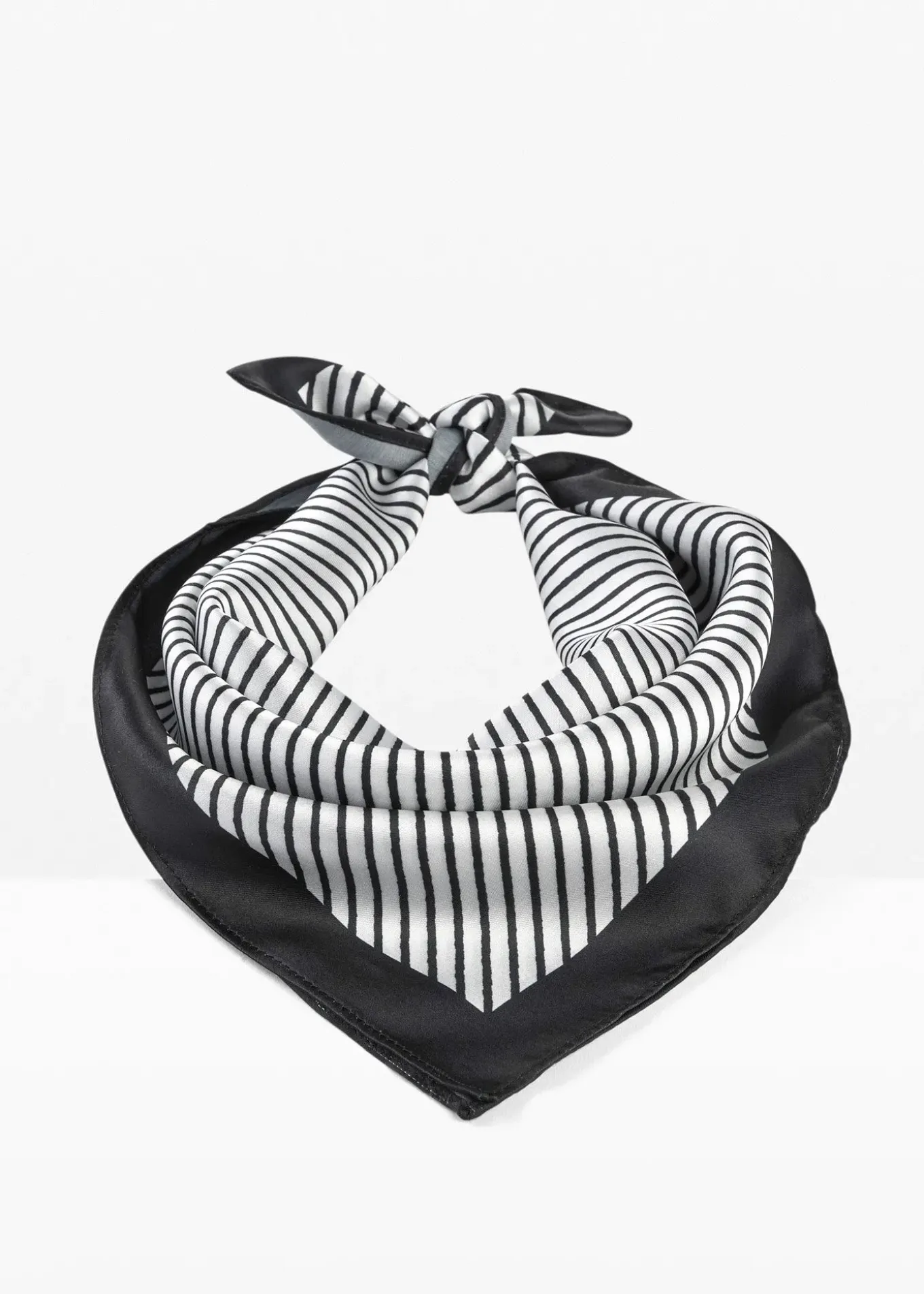 Foulard rayé en velours éponge