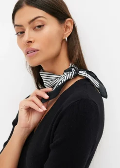 Foulard rayé en velours éponge