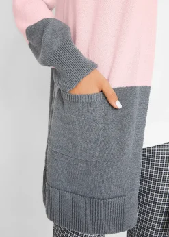 Gilet ample en maille, manches longues