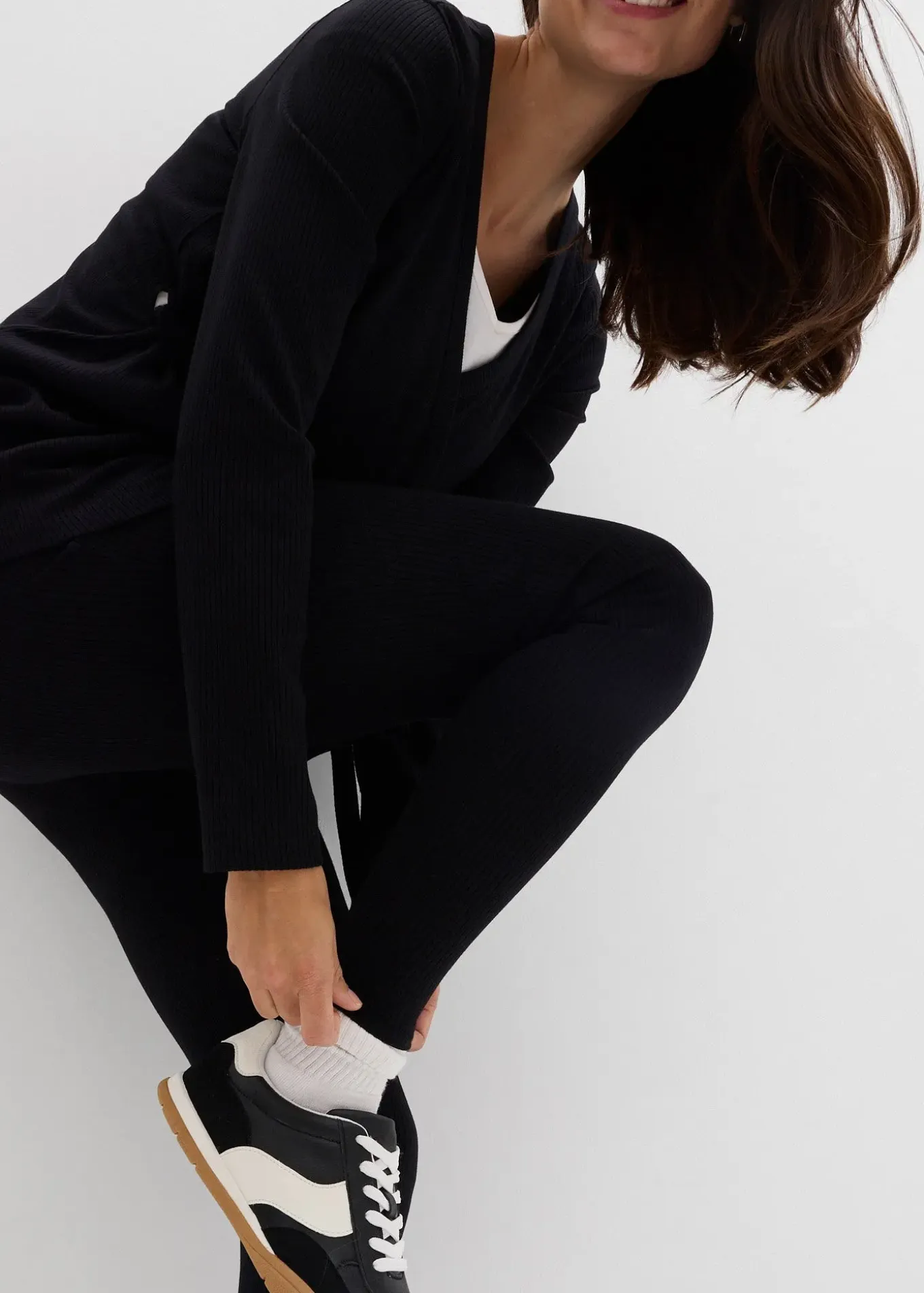 Gilet cache-cœur de grossesse et legging confortable (ens. 2 pces)