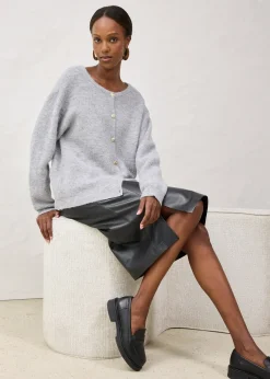 Gilet chaud en maille en alpaga mélangé