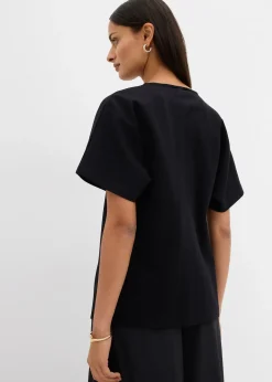 Gilet confortable en Punto di Roma avec bouton décoratif