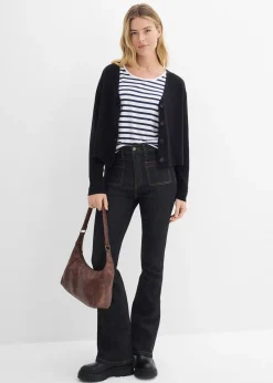 Gilet court en maille 100% coton