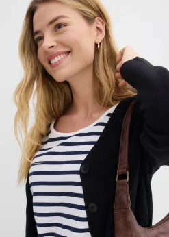 Gilet court en maille 100% coton