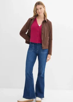 Gilet court en maille 100% coton