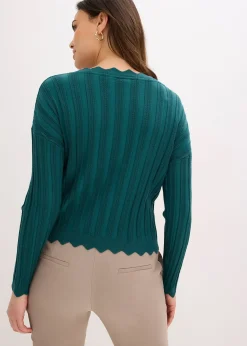 Gilet court en maille ajourée