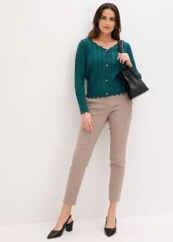 Gilet court en maille ajourée