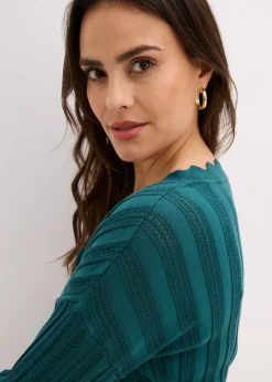 Gilet court en maille ajourée