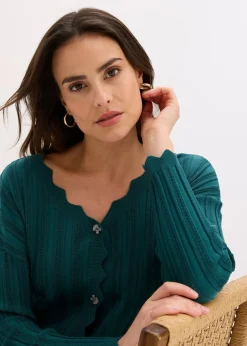 Gilet court en maille ajourée