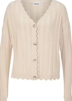 Gilet court en maille ajourée