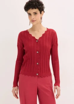 Gilet court en maille ajourée