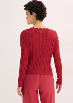 Gilet court en maille ajourée