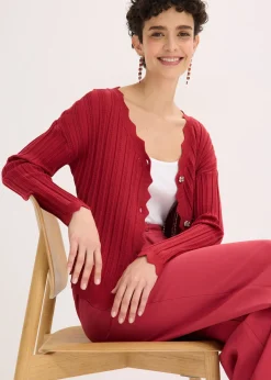 Gilet court en maille ajourée